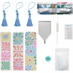 Floral Diamond Art Bookmark Kit by Make Market®