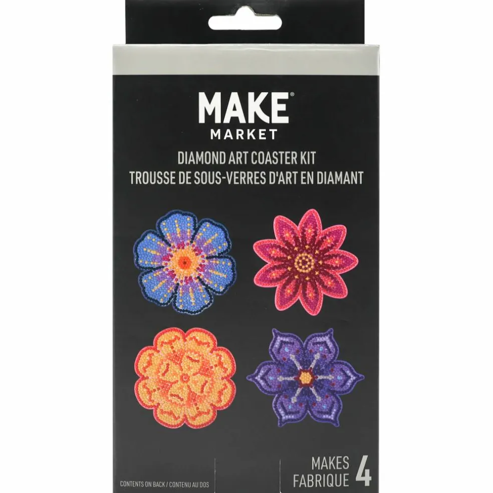 Floral Diamond Art Coaster Kit by Make Market®
