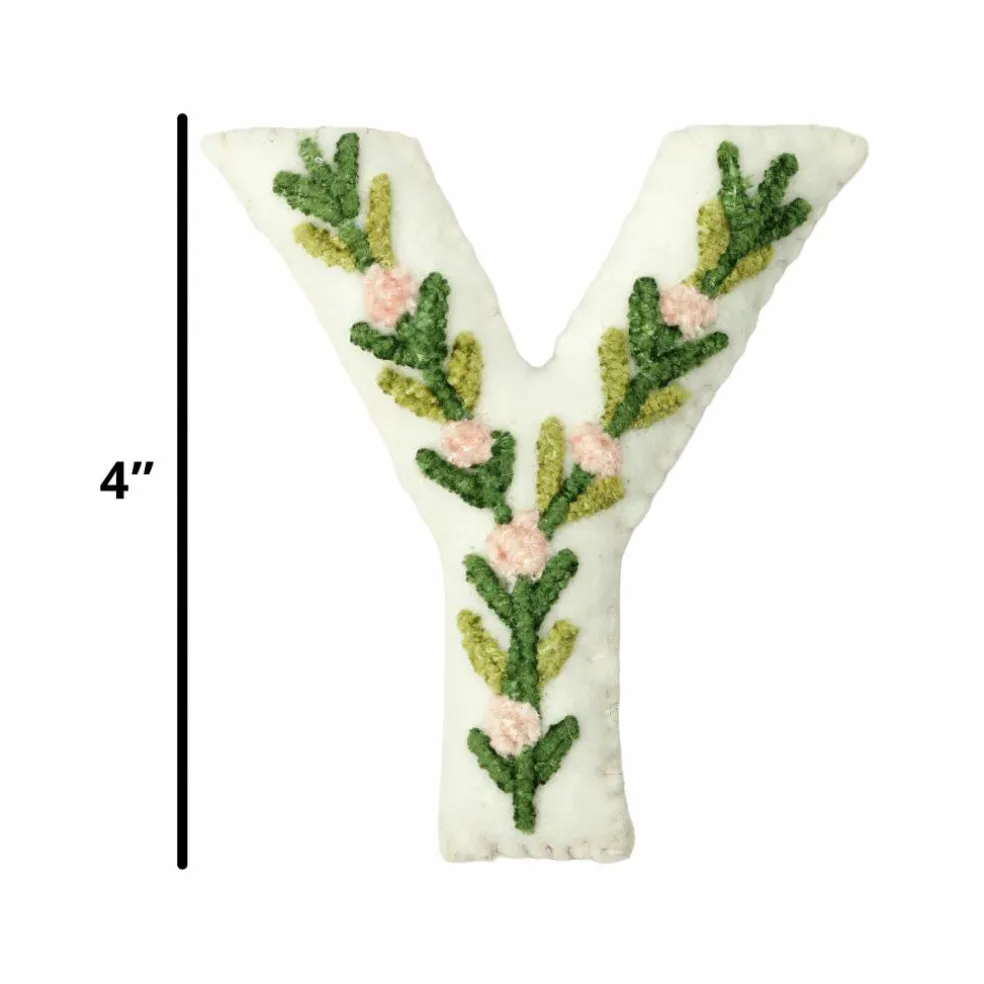 4" Floral Embroidered Puffy Letter by Celebrate It™