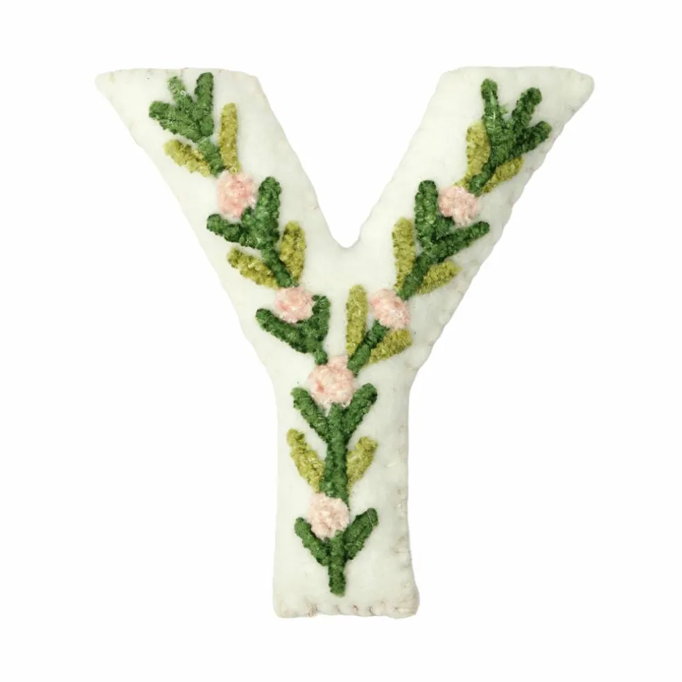 4" Floral Embroidered Puffy Letter by Celebrate It™