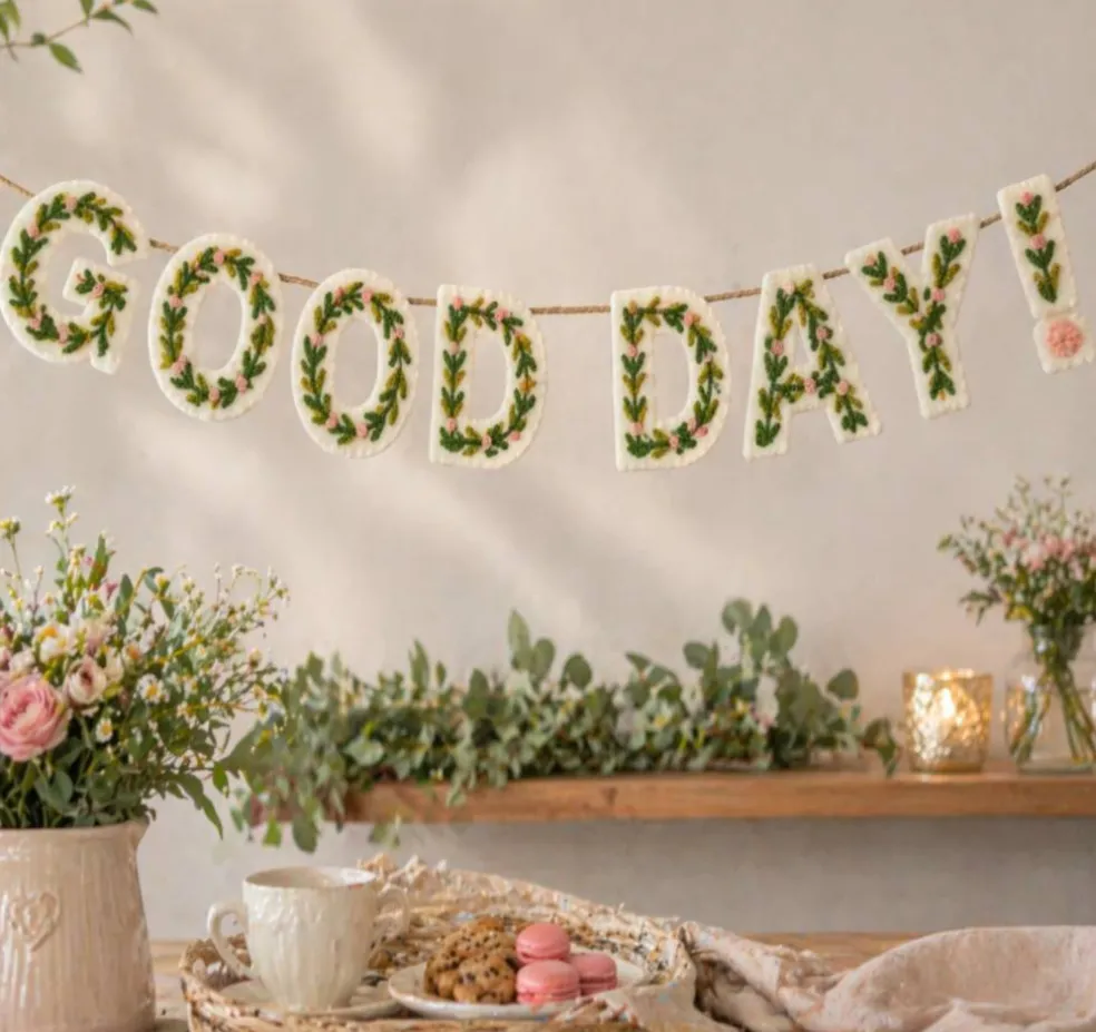 4" Floral Embroidered Puffy Letter by Celebrate It™