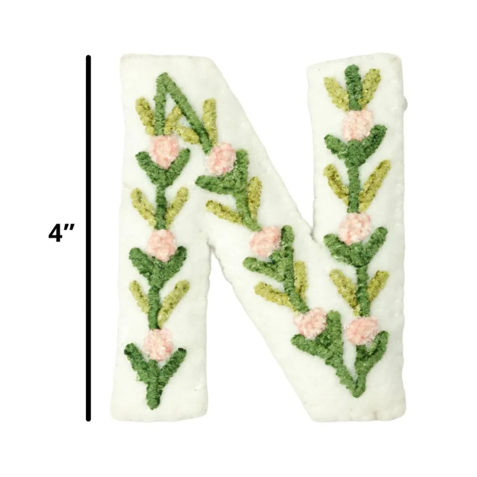 4" Floral Embroidered Puffy Letter by Celebrate It™