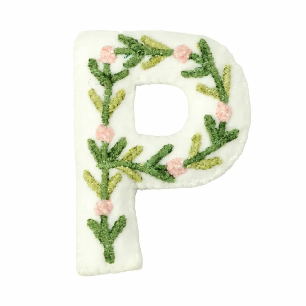 4" Floral Embroidered Puffy Letter by Celebrate It™