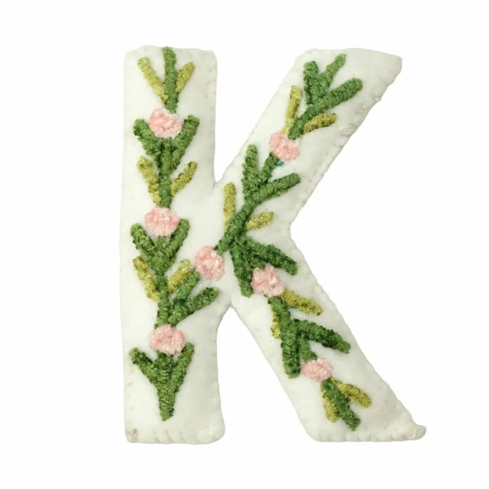 4" Floral Embroidered Puffy Letter by Celebrate It™