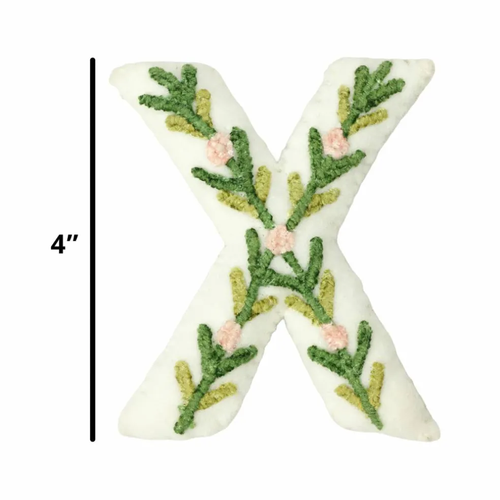 4" Floral Embroidered Puffy Letter by Celebrate It™