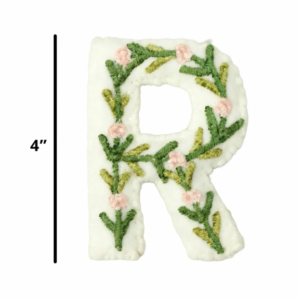 4" Floral Embroidered Puffy Letter by Celebrate It™