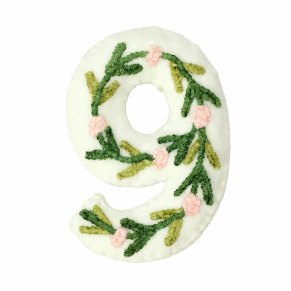 4" Floral Embroidered Puffy Number by Celebrate It™