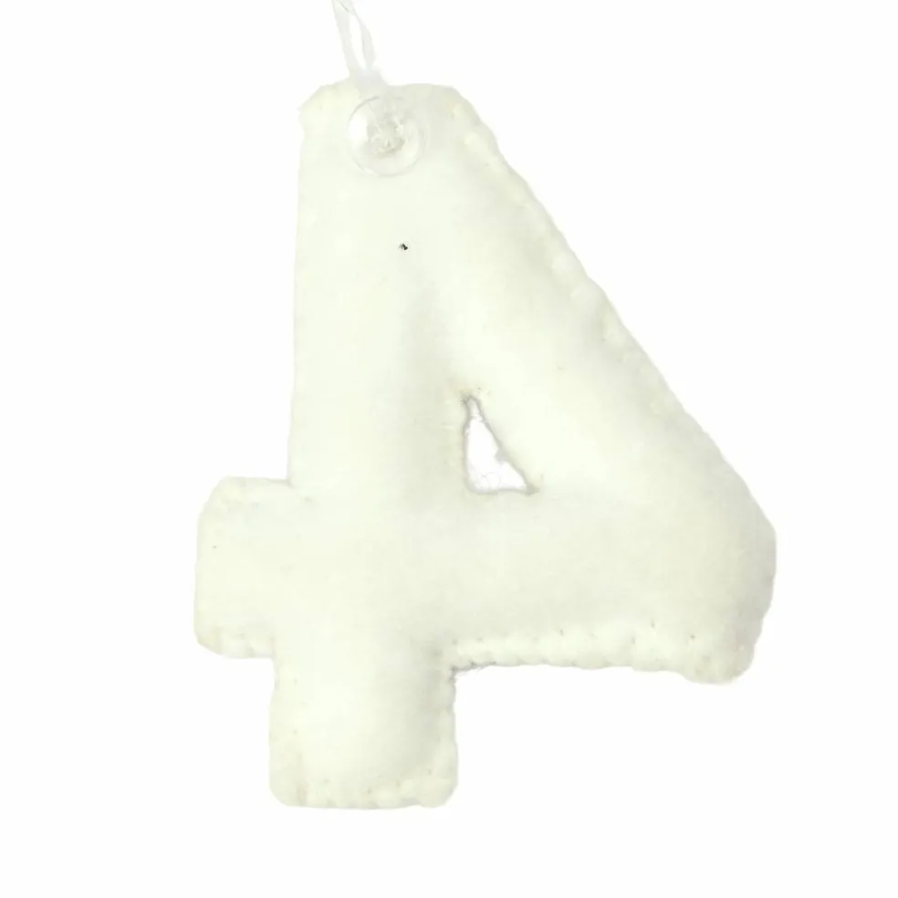 4" Floral Embroidered Puffy Number by Celebrate It™