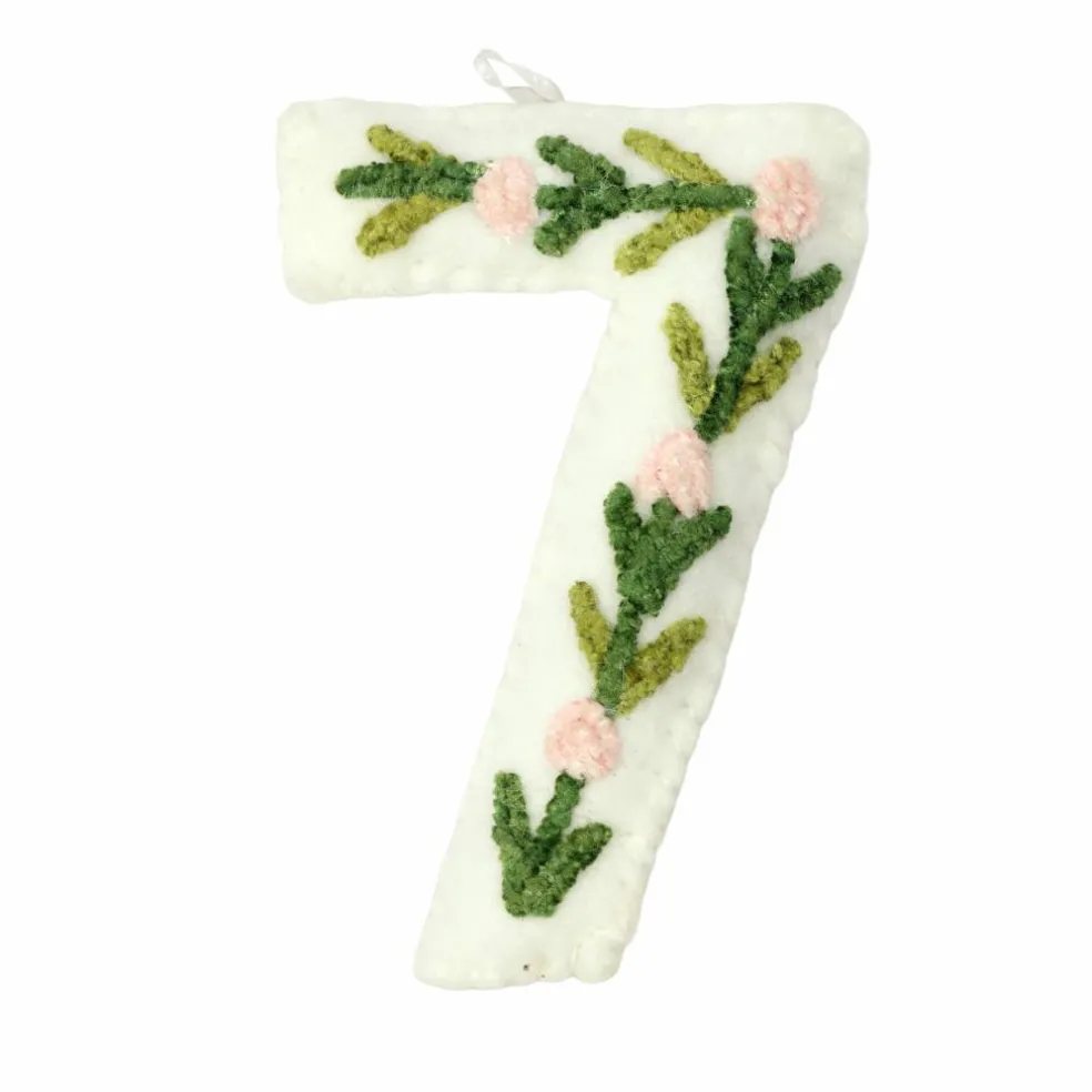 4" Floral Embroidered Puffy Number by Celebrate It™