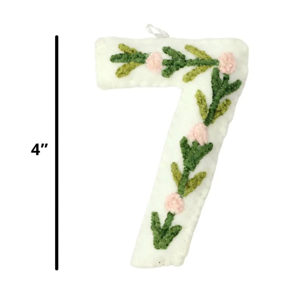 4" Floral Embroidered Puffy Number by Celebrate It™