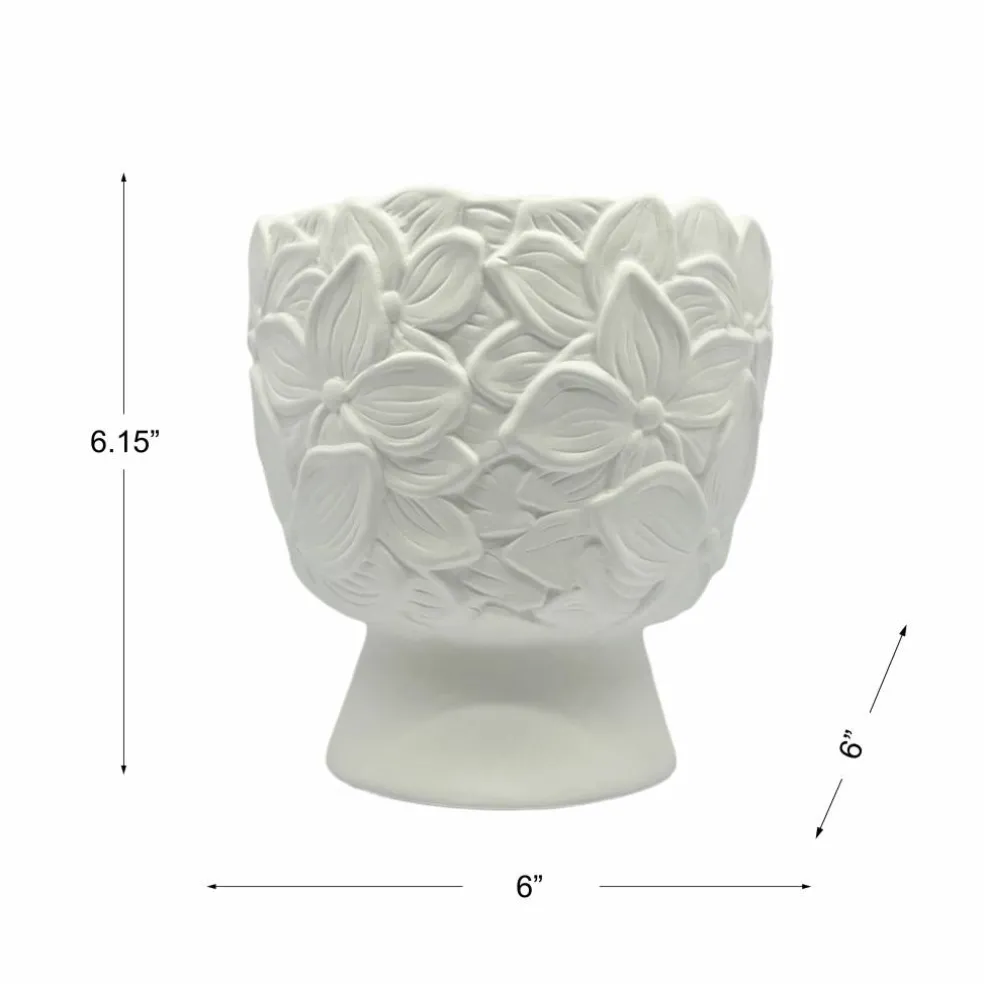 6.25" Floral Goblet DIY Ceramic Vase by Make Market®