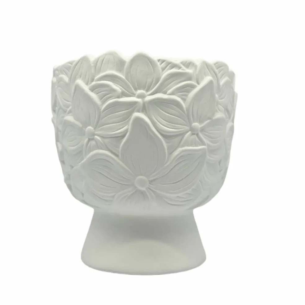 6.25" Floral Goblet DIY Ceramic Vase by Make Market®