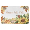 Floral Happy Fall Y'all Bath Mat