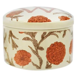 3.75" Floral Monogram Ceramic Container by Ashland®
