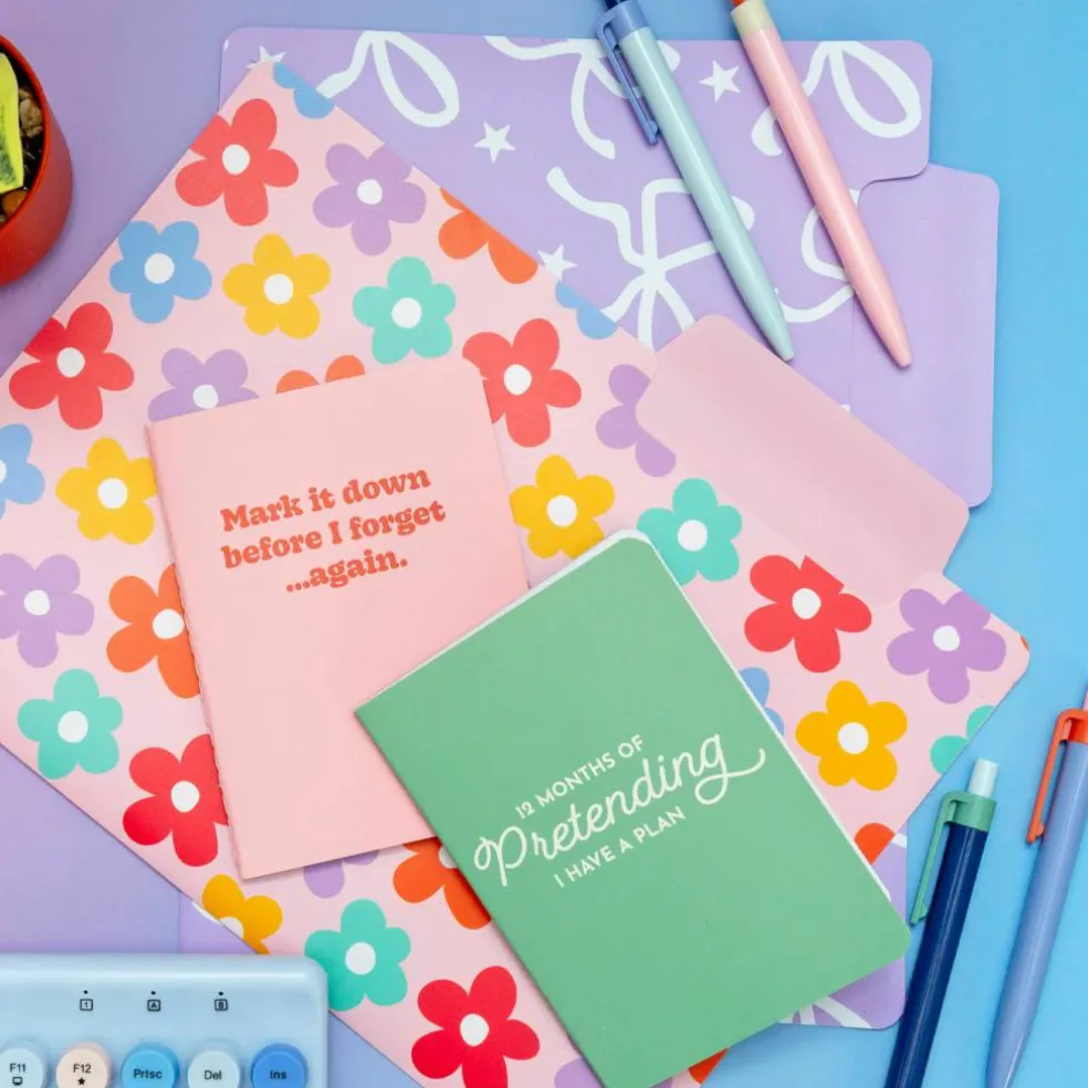 Floral 2-Pack Poly Folder Set