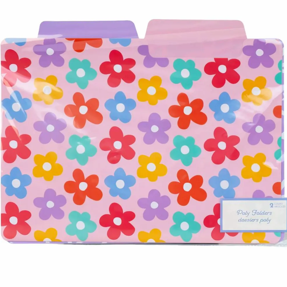 Floral 2-Pack Poly Folder Set