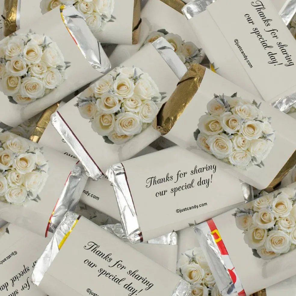 Floral Wedding Candy Party Favors Hershey's Miniatures Chocolate