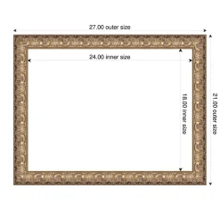Florentine Gold Framed Dry Erase Magnetic Board