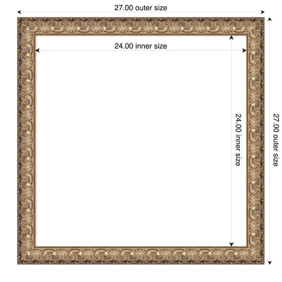 Florentine Gold Framed Dry Erase Magnetic Board