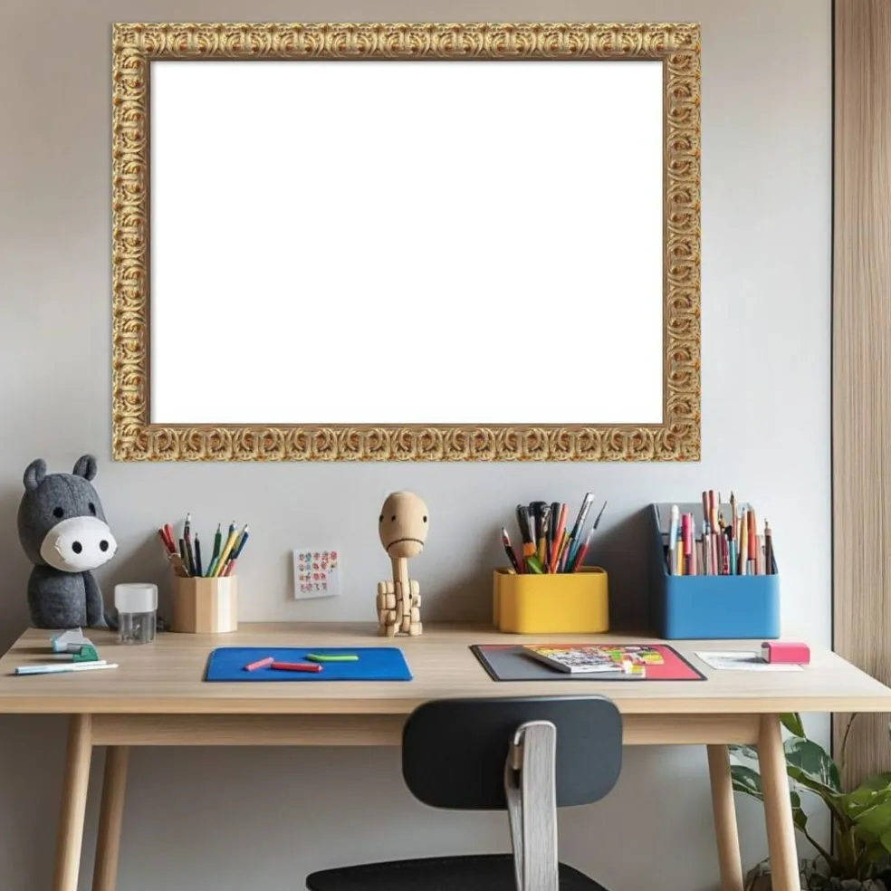Florentine Gold Framed Dry Erase Magnetic Board