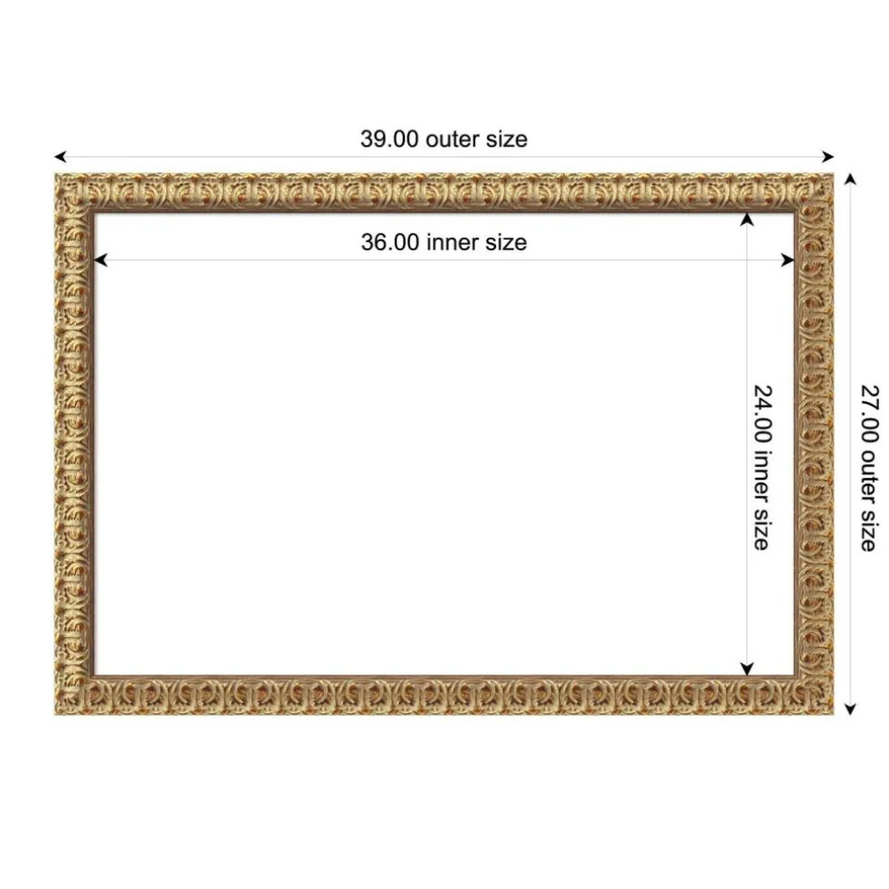 Florentine Gold Framed Dry Erase Magnetic Board