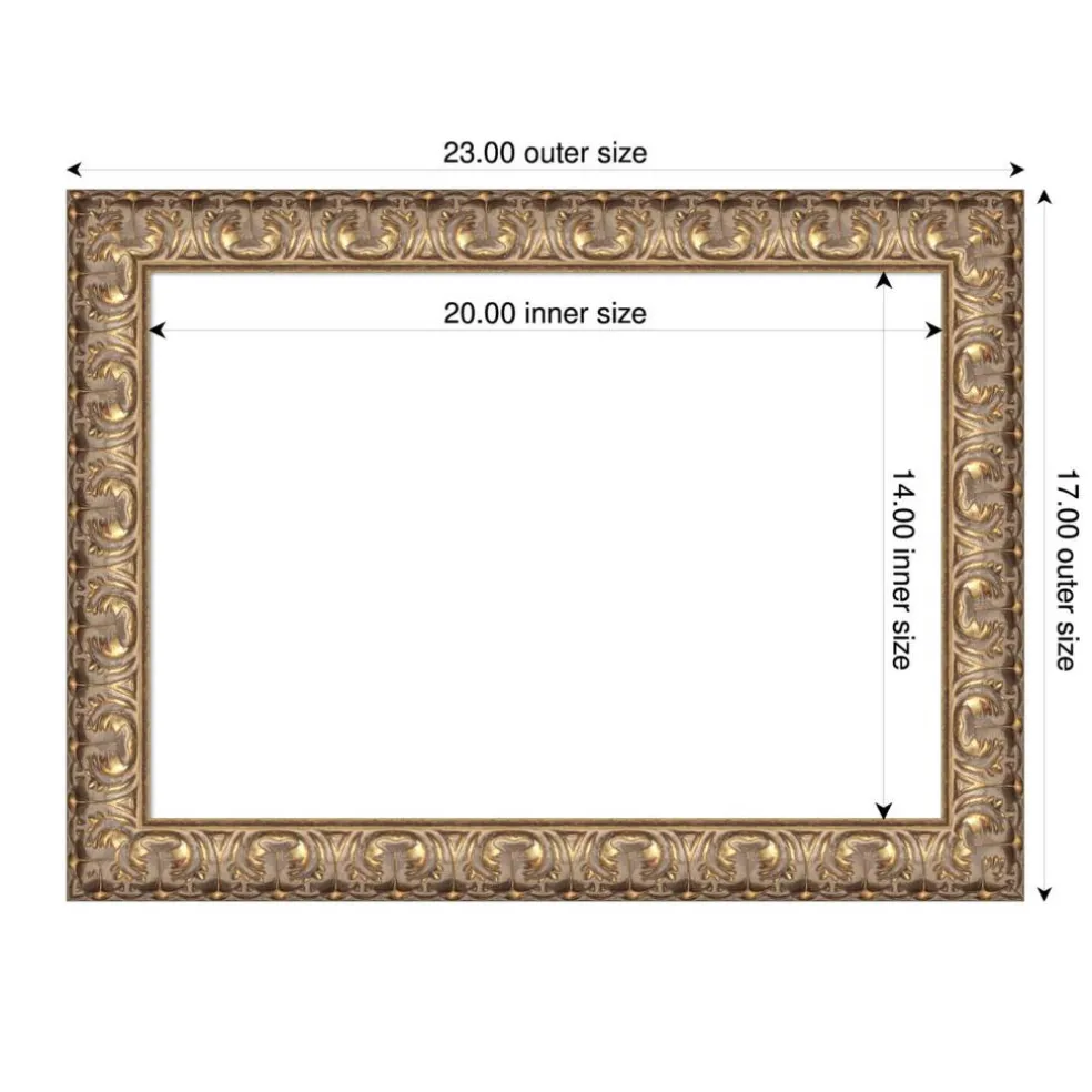 Florentine Gold Framed Dry Erase Magnetic Board