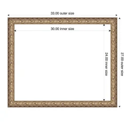 Florentine Gold Framed Dry Erase Magnetic Board