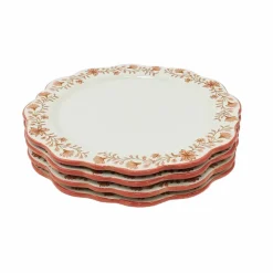 10.5" Flower Ceramic Plates, 4ct. by Celebrate It™