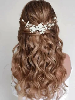 Flower Hair Vine Pearl Headpiece (A Silver)