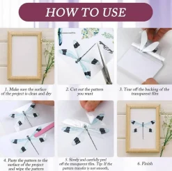 Flower Rub on Transfers for Crafts and Furniture (Flower) 8.26 x 11.81 inches