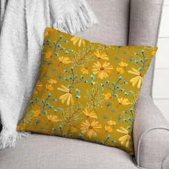 Flowers & Foliage Throw Pillow