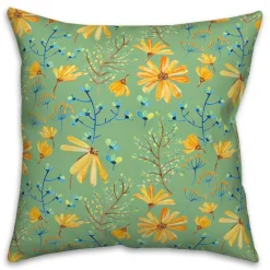 Flowers & Foliage Throw Pillow