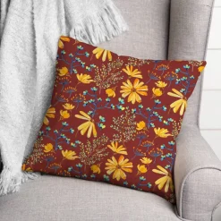Flowers & Foliage Throw Pillow