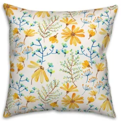 Flowers & Foliage Throw Pillow