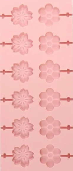 Flower Shape Silicone Lollipop Mold with 20 Sticks, 1 Piece Candy & Chocolate Craft Mold