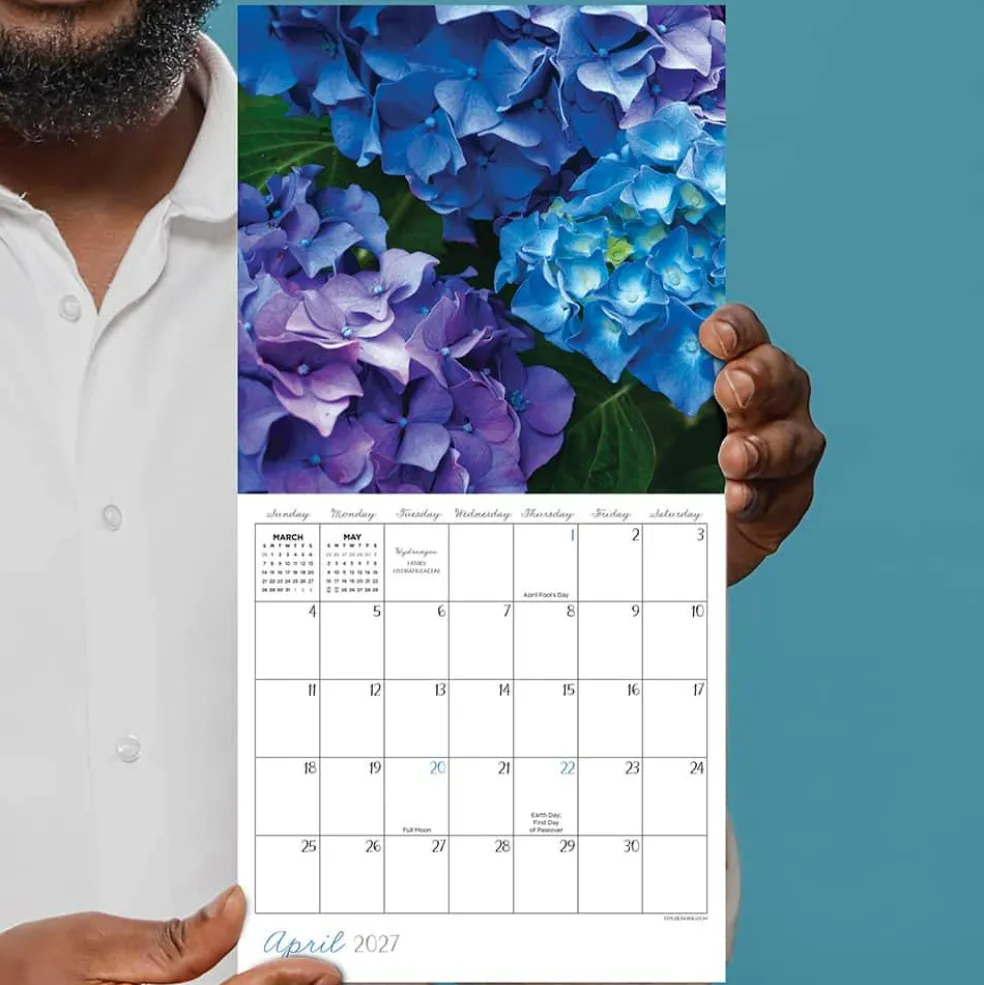 2027 Flowers Mini Calendar