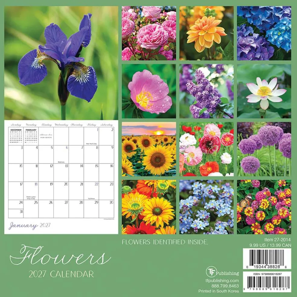 2027 Flowers Mini Calendar