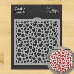 Flowing Hearts Cookie & Craft Stencil | CM205 by Designer Stencils |