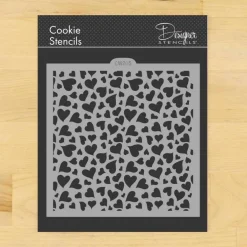 Flowing Hearts Cookie & Craft Stencil | CM205 by Designer Stencils |
