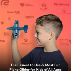 Foam Airplane for Kids: Airplane Toy Glider Plane Styrofoam Airplanes - Best Summer Gifts for Boys for All Ages 4 5 6 7 8 + Year Old - Outside Toys Air Planes Outdoor Army Toys for Kids Presents
