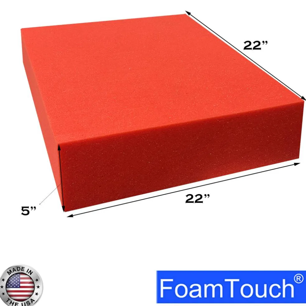 FoamTouch® 5" x 22" x 22" High Density Upholstery Foam