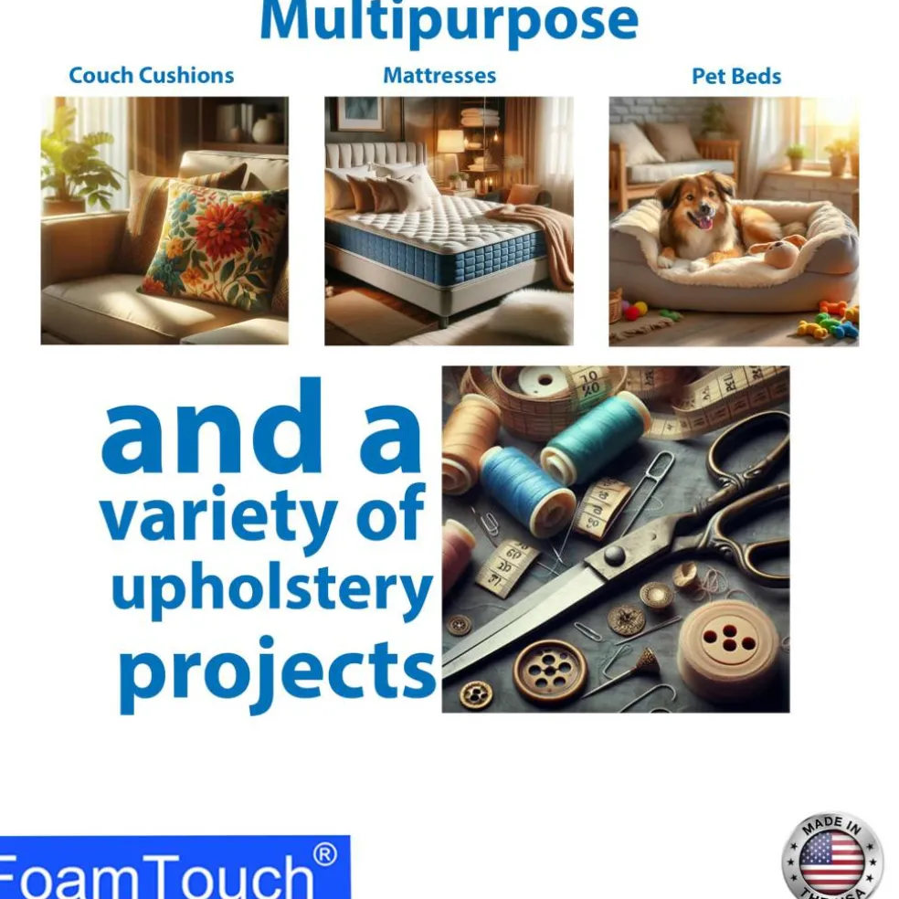 FoamTouch® 3" x 18" x 18" High Density Upholstery Foam