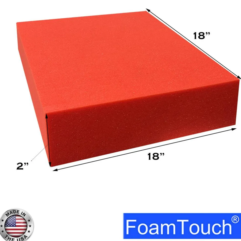 FoamTouch® 2" x 18" x 18" High Density Upholstery Foam