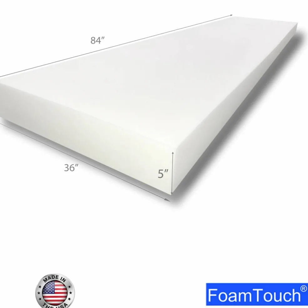 FoamTouch® 5" x 36" x 84" High Density Upholstery Foam