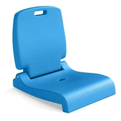 Foldable Poolside Chair Portable PE Ground Seat with Handle