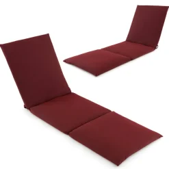 Folding Outdoor Chaise Cushion Pad with Adjustable Fixing Straps