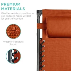 Folding Zero Gravity Lounge Chair with Sun Canopy for Patio