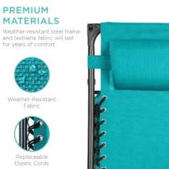 Folding Zero Gravity Lounge Chair with Sun Canopy for Patio