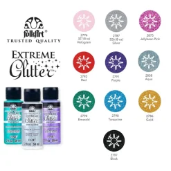 FolkArt® Extreme Glitter Acrylic Craft Paint Set