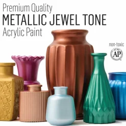 FolkArt® Metallic™ Jewel Tone Paint & Brush Kit